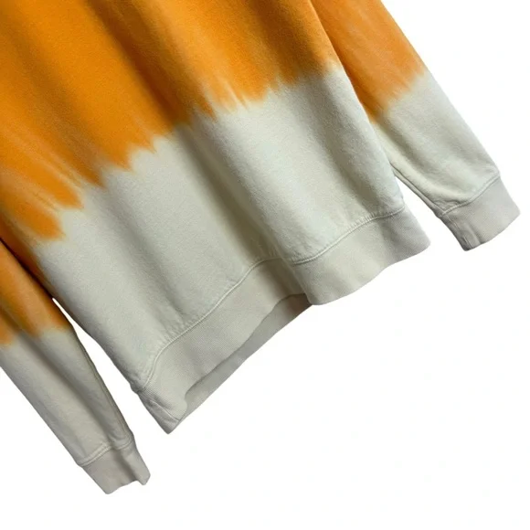 Athleta Crew Neck Sweatshirt Size Small Yellow Ombre Dip Dye Pullover Sundown - Picture 3 of 9